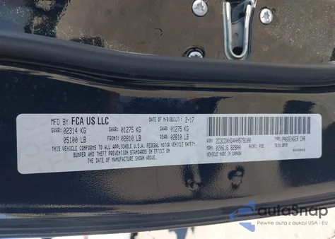 2017 Dodge Charger Sxt Rwd from USA, damaged, VIN 2C3CDXHG4HH579100